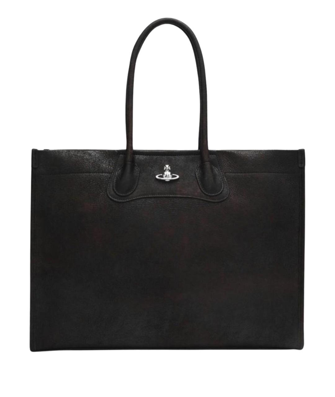 VIVIENNE WESTWOOD Коричневая кожаная сумка тоут, фото 1