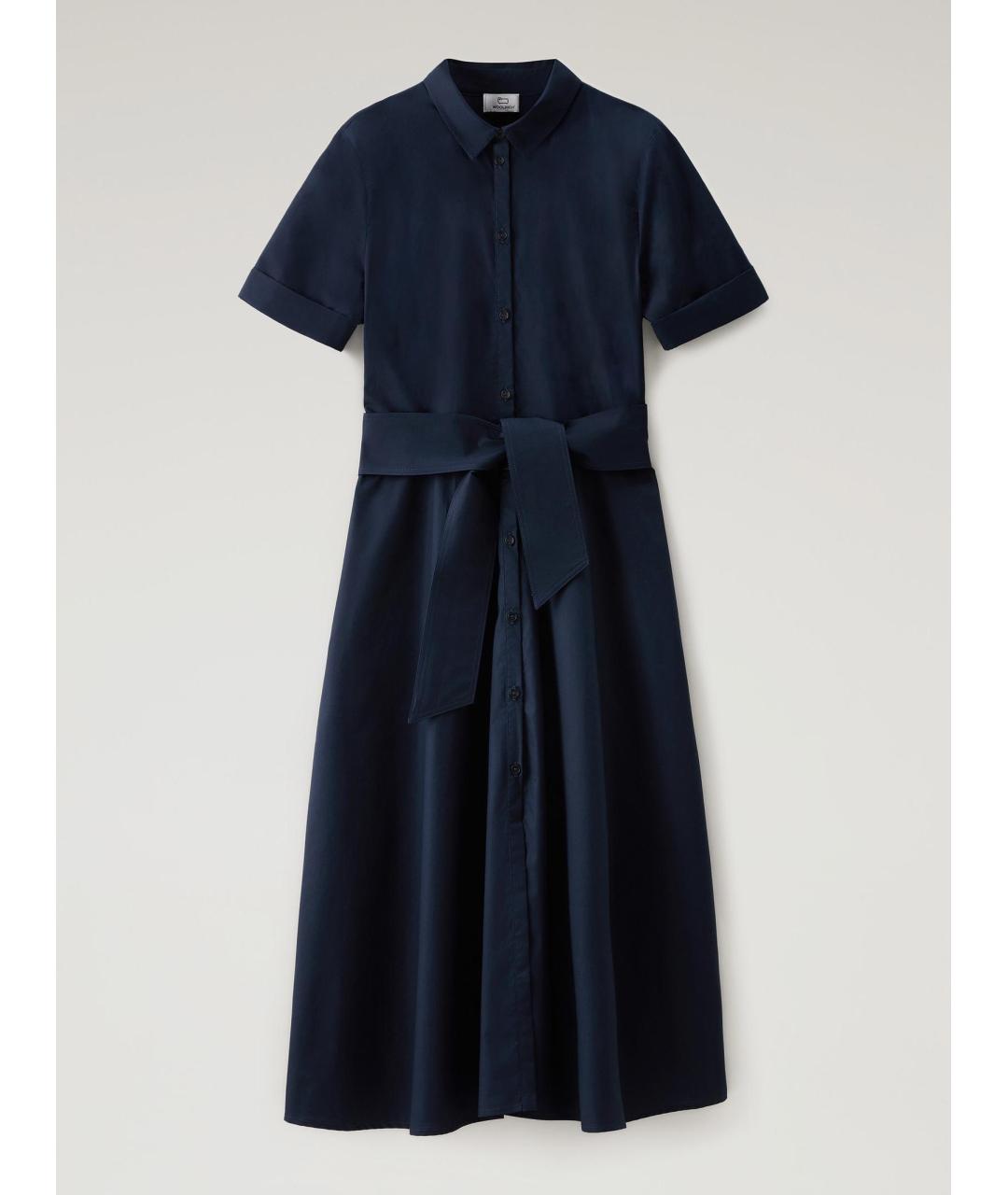 WOOLRICH Синее хлопковое повседневное платье, фото 4