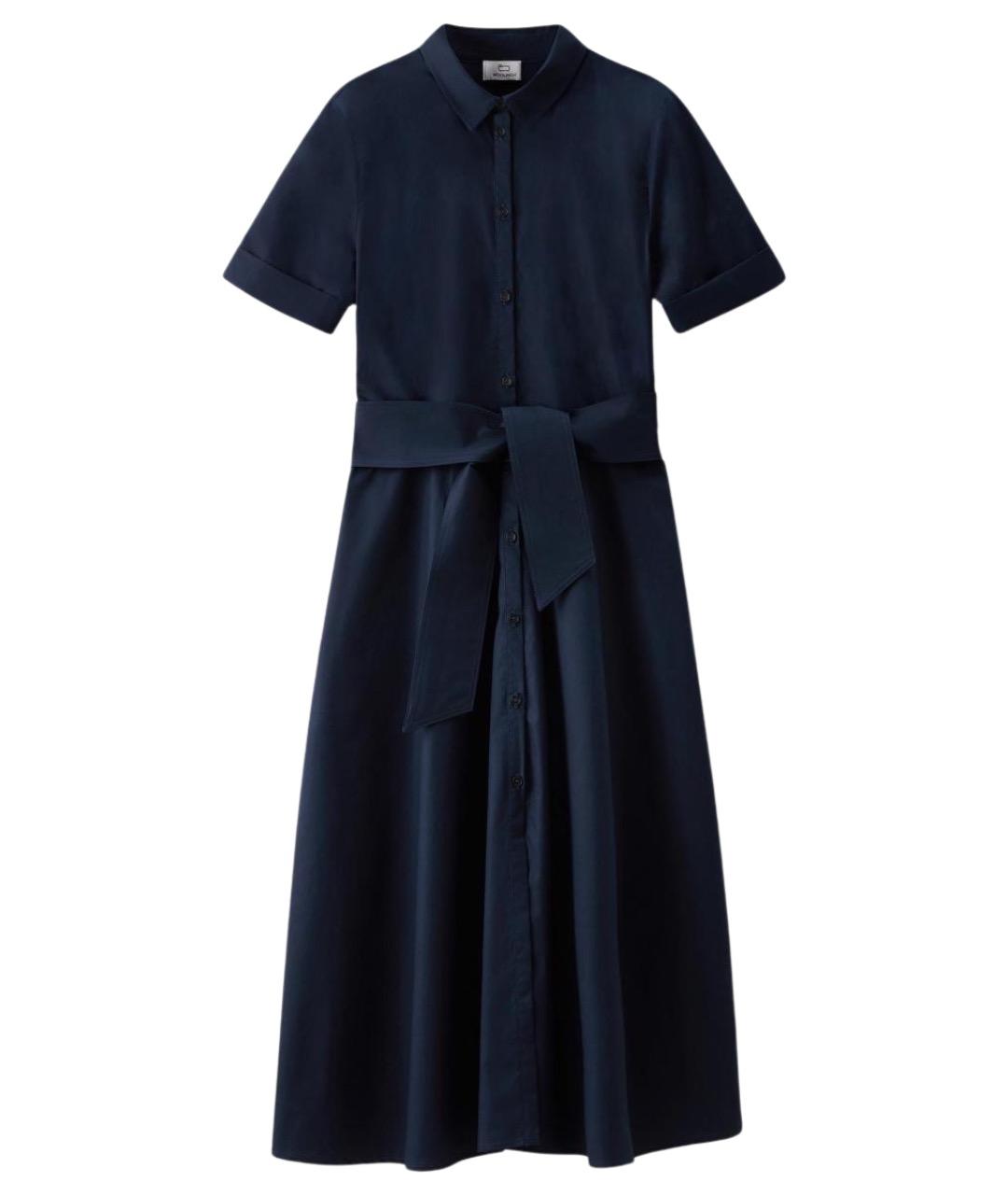 WOOLRICH Синее хлопковое повседневное платье, фото 1