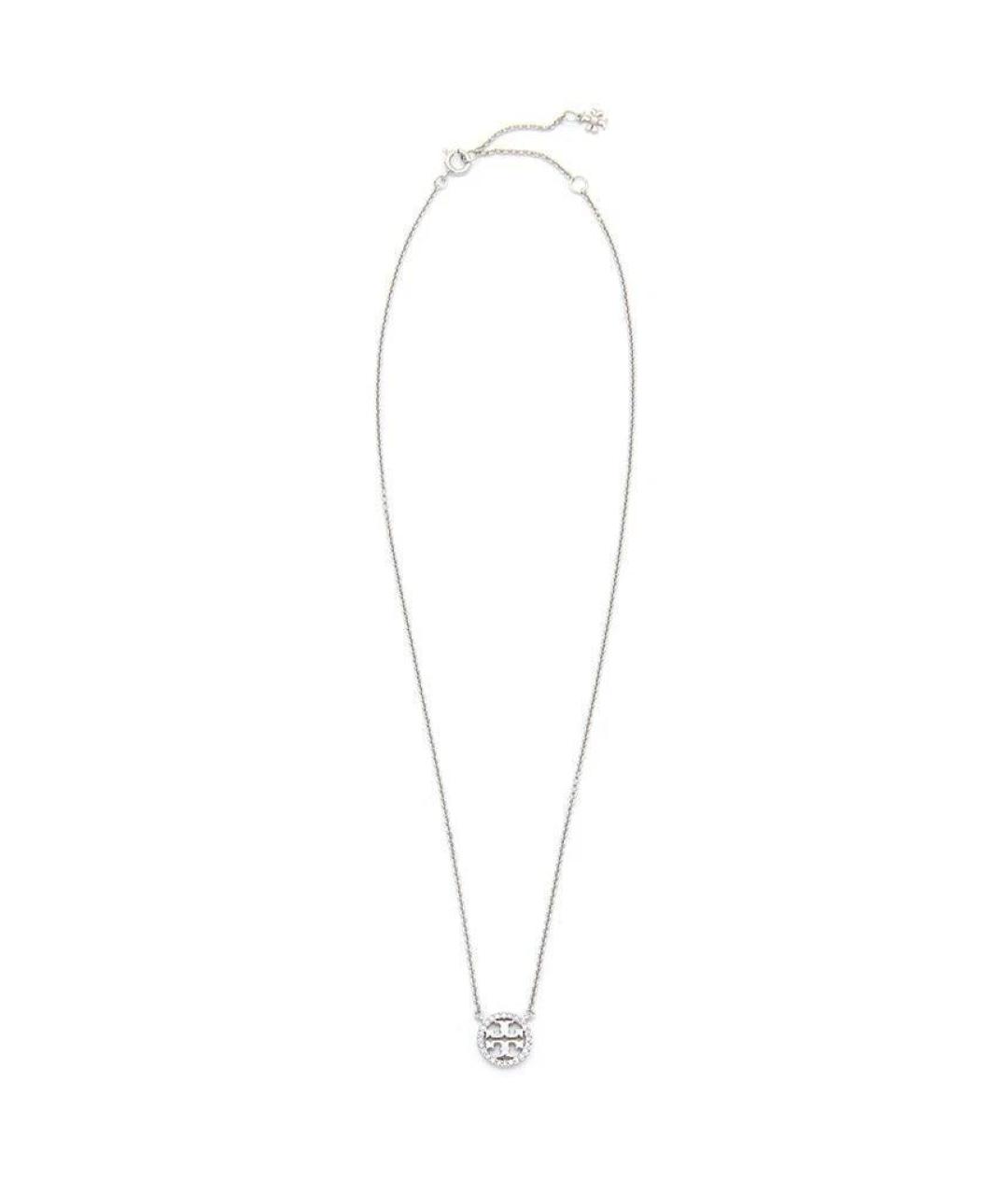 TORY BURCH Серебряное металлическое колье, фото 2