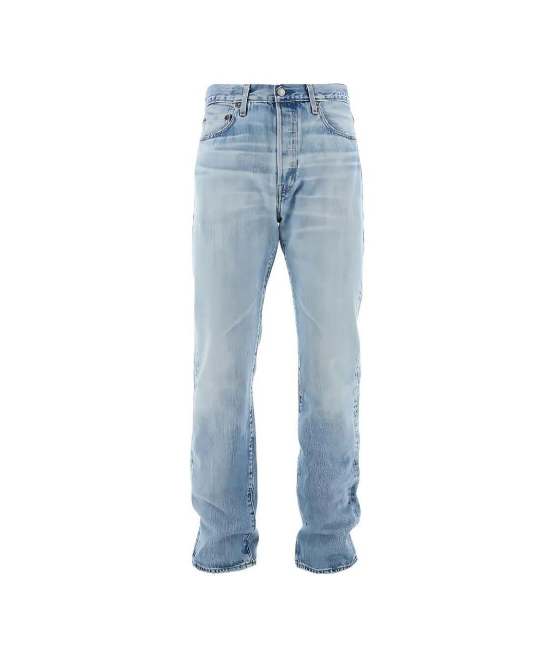 LEVI'S Синие хлопковые прямые джинсы, фото 1