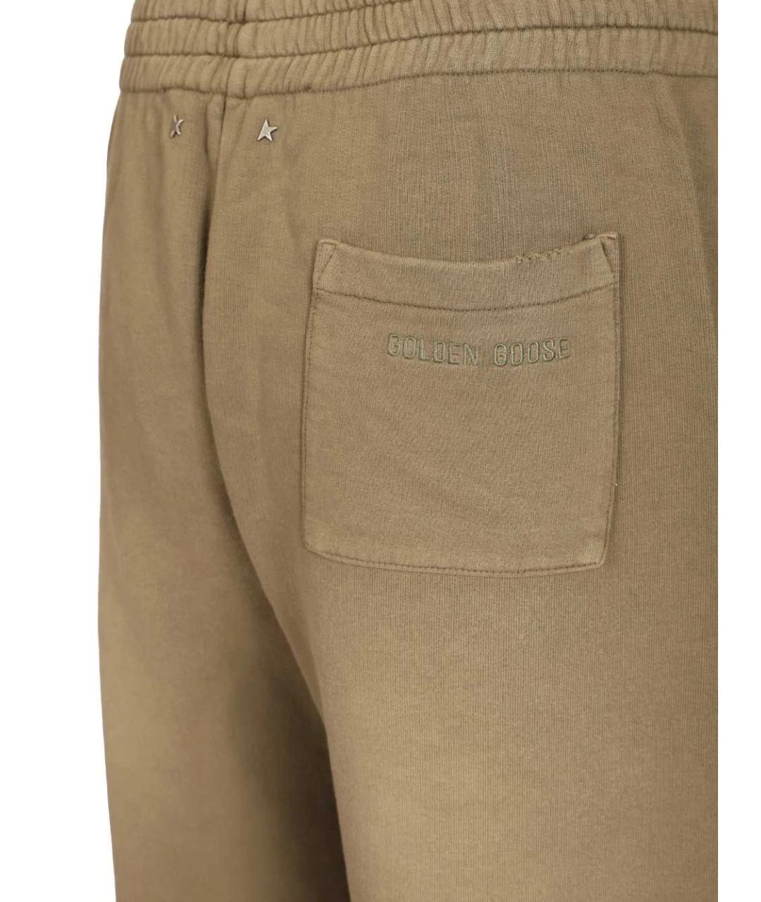 GOLDEN GOOSE DELUXE BRAND Бежевые хлопковые спортивные брюки и шорты, фото 4