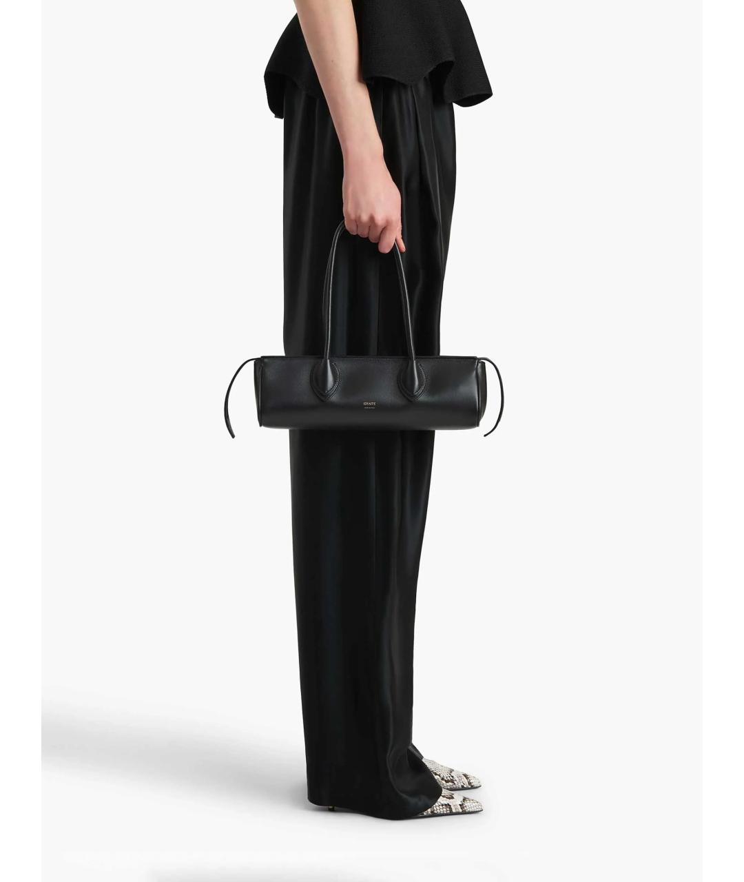KHAITE Черная кожаная сумка через плечо, фото 3