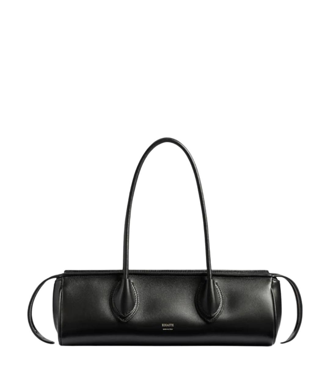 KHAITE Черная кожаная сумка через плечо, фото 1