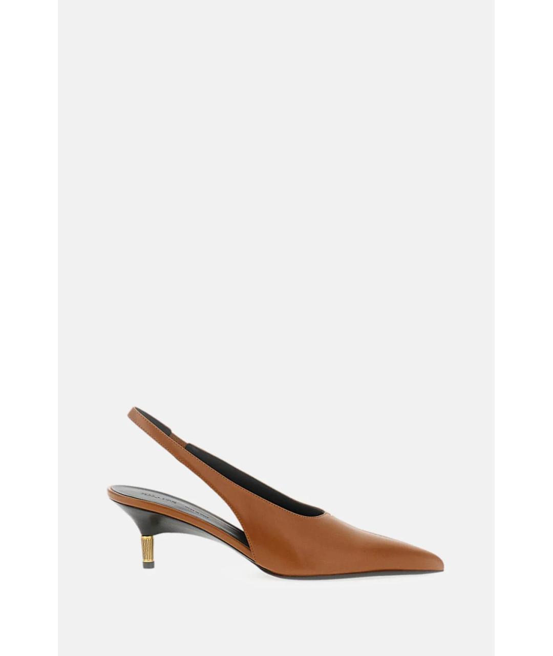 KHAITE Коричневые кожаные туфли, фото 4