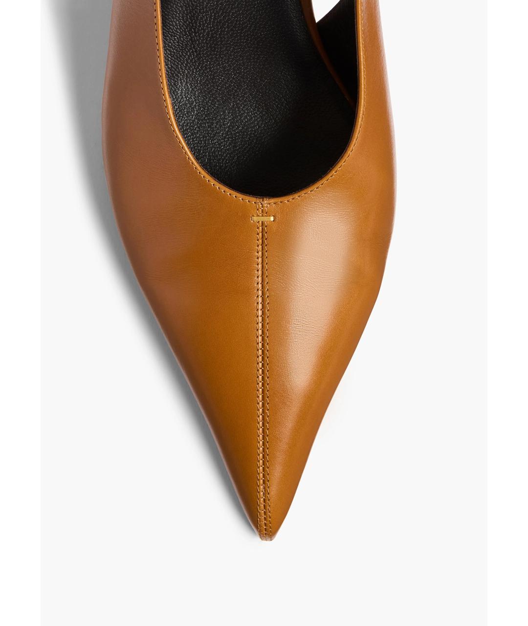 KHAITE Коричневые кожаные туфли, фото 2