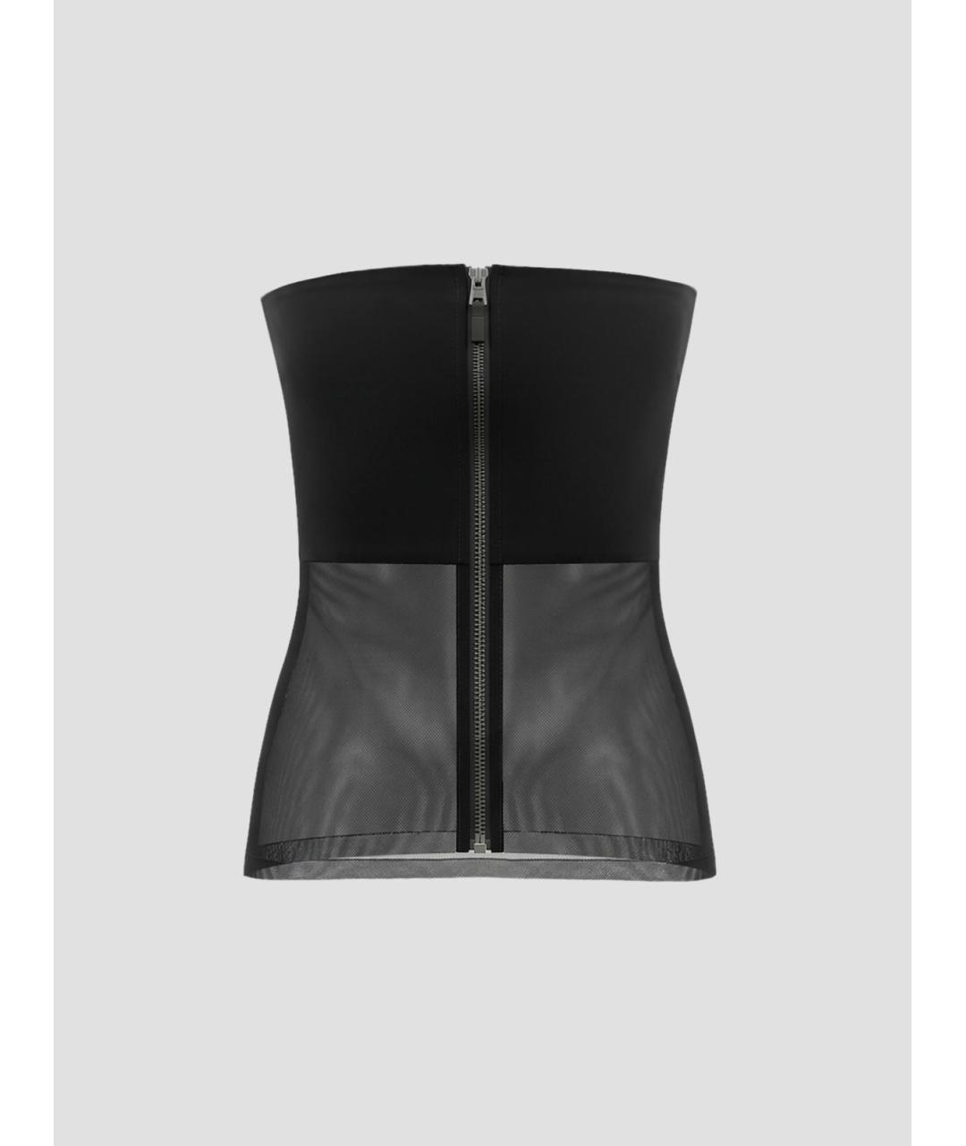 RICK OWENS Черная полиамидовая майка, фото 2