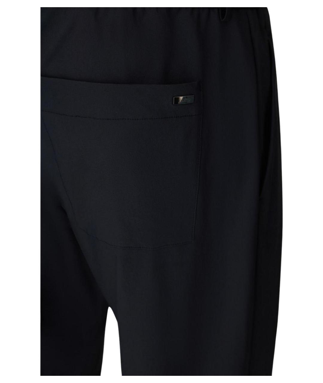 HERNO Синие хлопковые классические брюки, фото 2