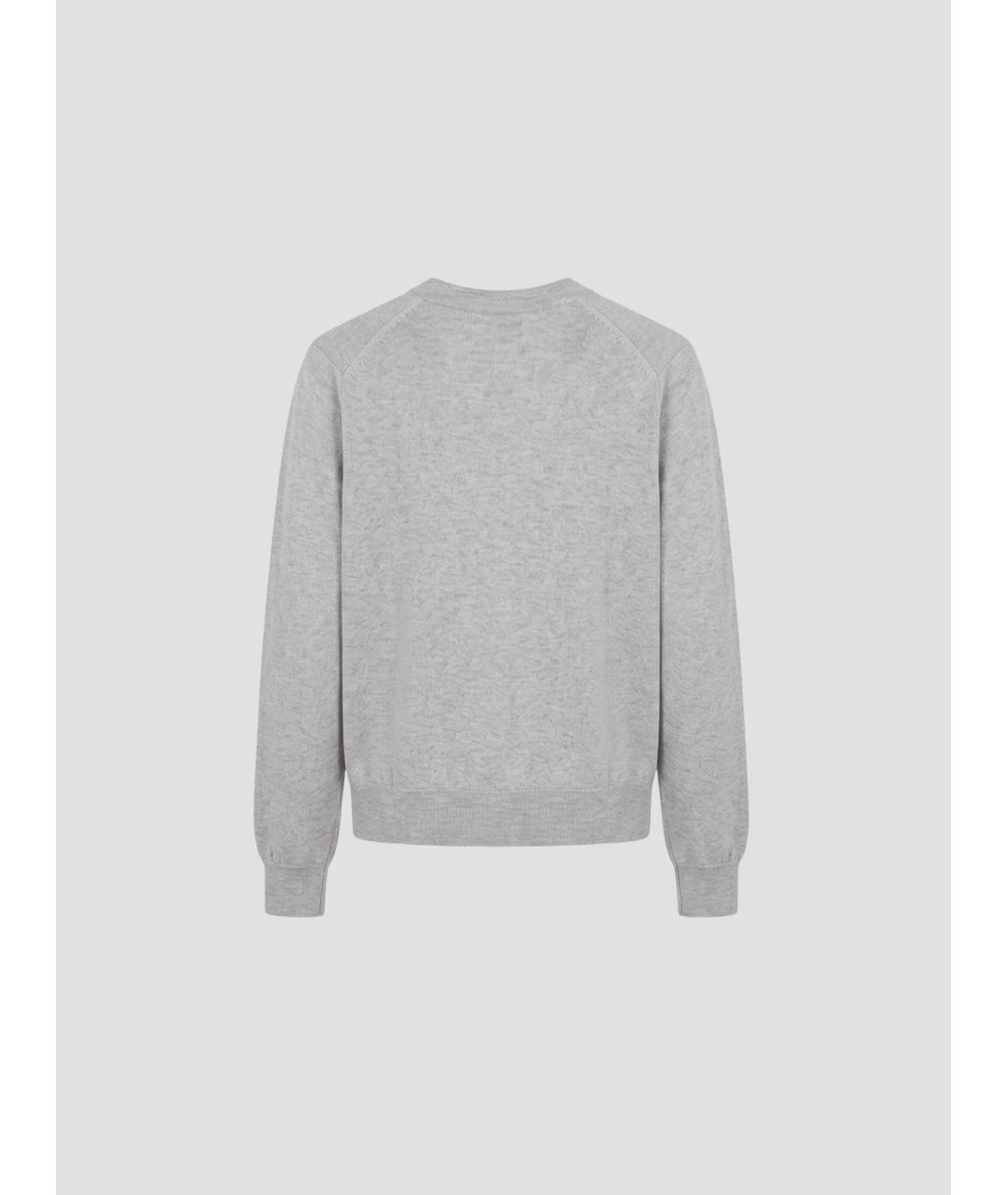 MAISON KITSUNE Серый шерстяной кардиган, фото 2