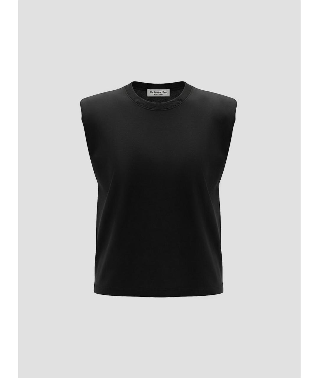 THE FRANKIE SHOP Черная хлопковая майка, фото 4
