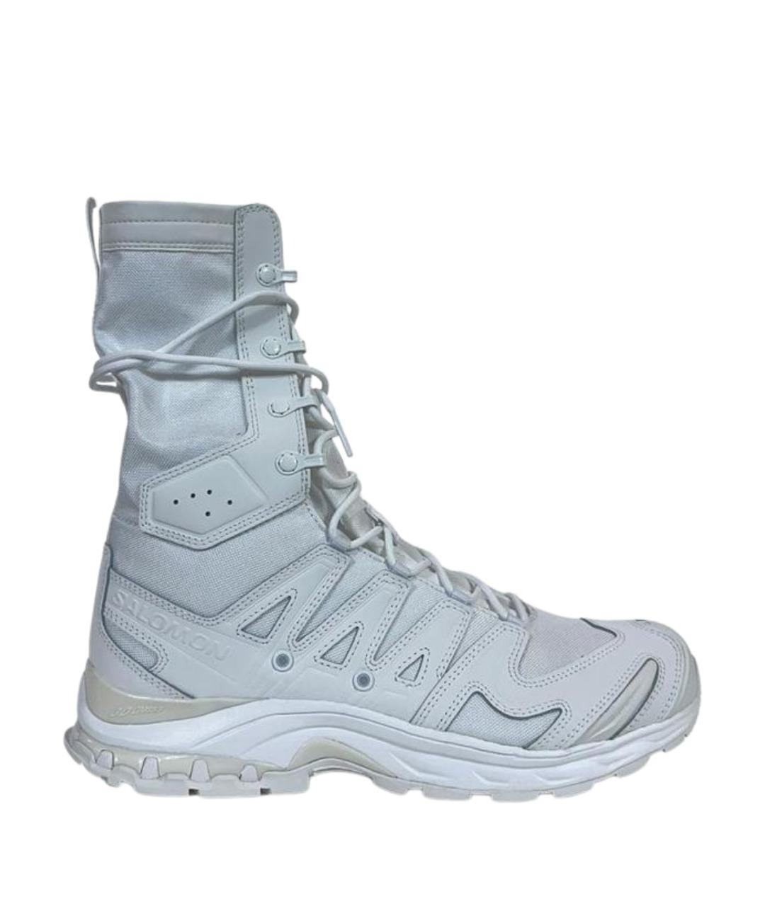 RIER Белые текстильные высокие ботинки, фото 1