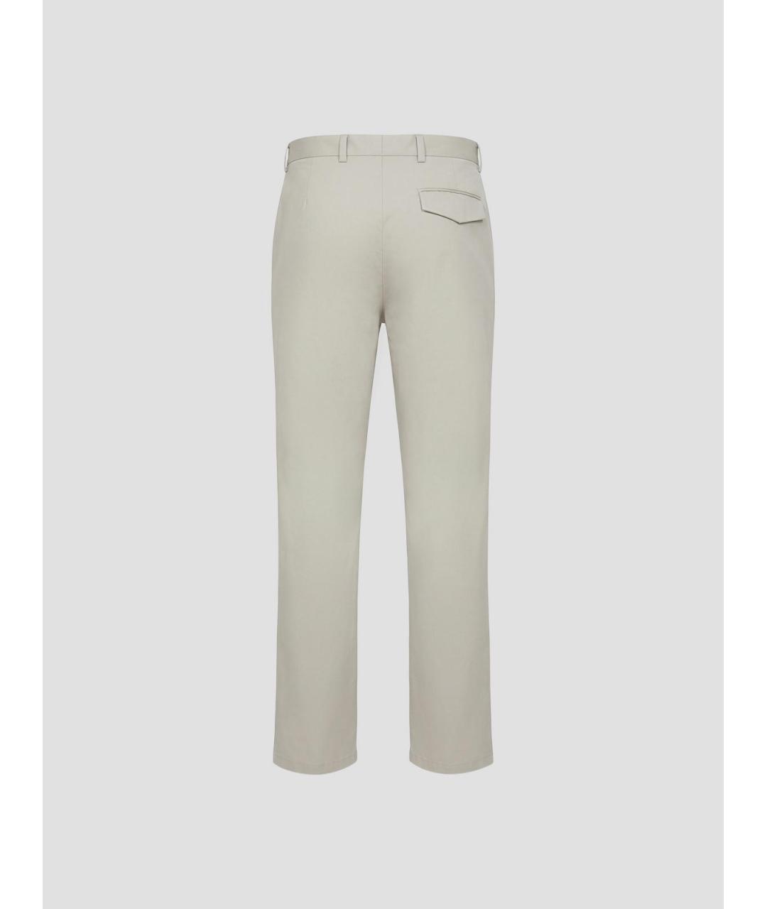 RIER Серые хлопковые классические брюки, фото 2