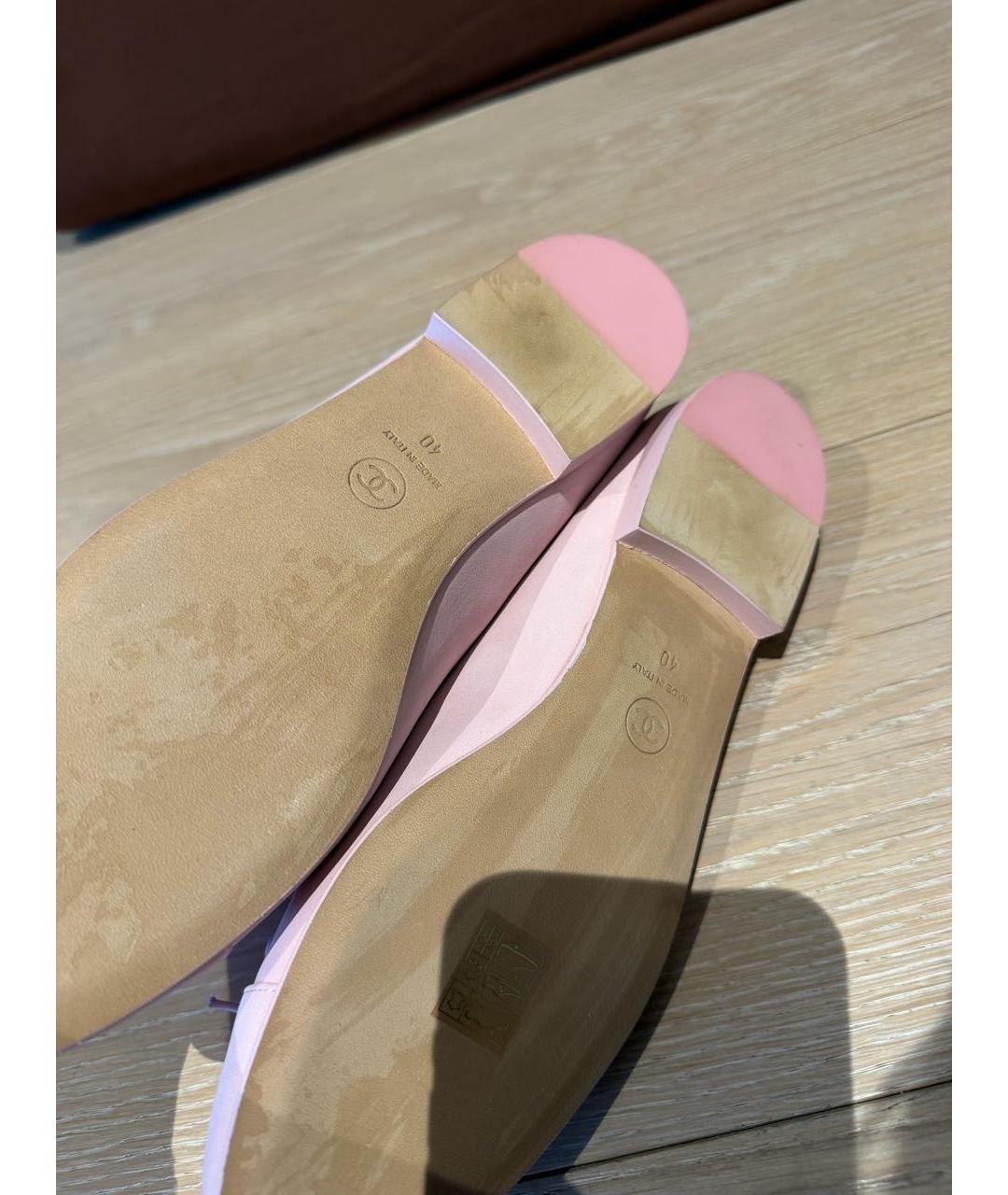 CHANEL Розовые замшевые балетки, фото 6