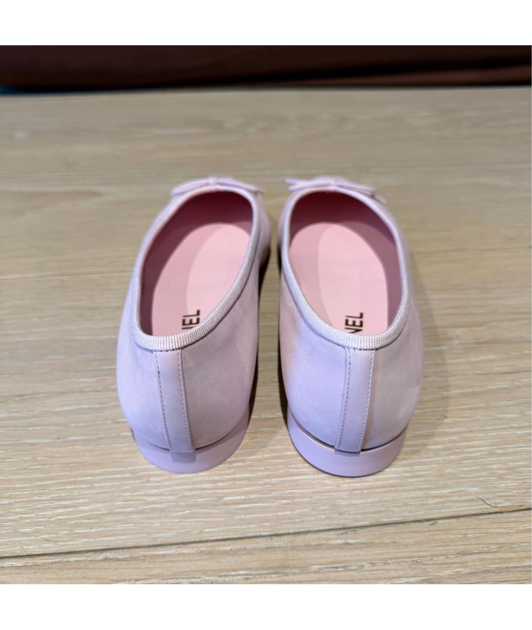 CHANEL Розовые замшевые балетки, фото 3