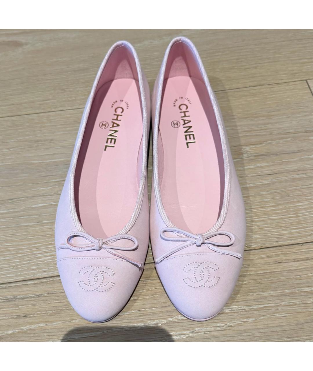 CHANEL Розовые замшевые балетки, фото 7