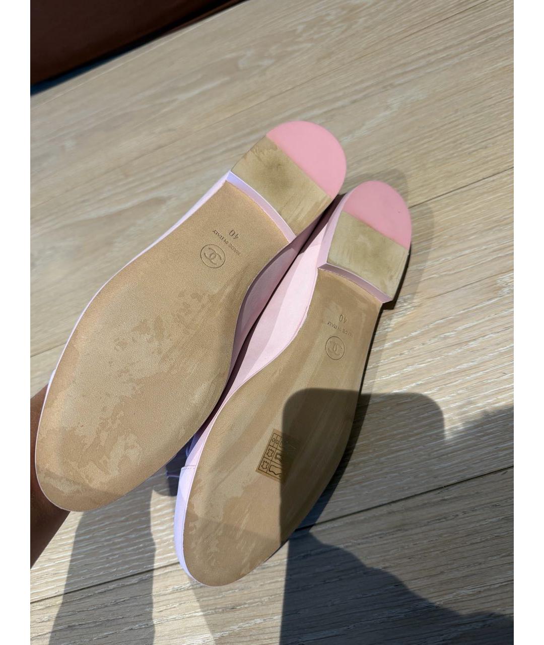 CHANEL Розовые замшевые балетки, фото 5