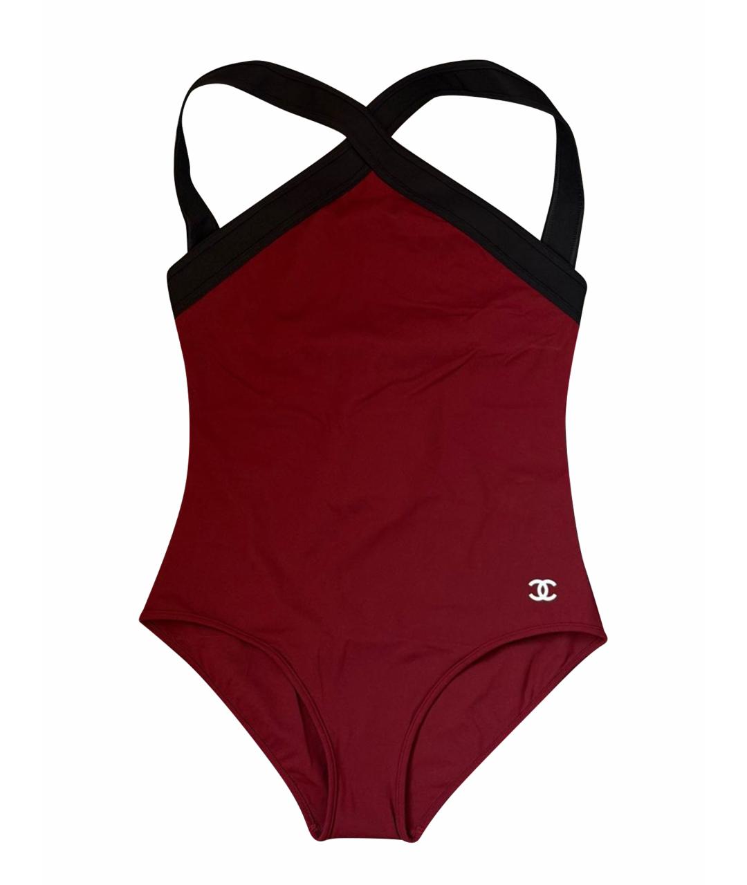 CHANEL Бордовый купальник, фото 1