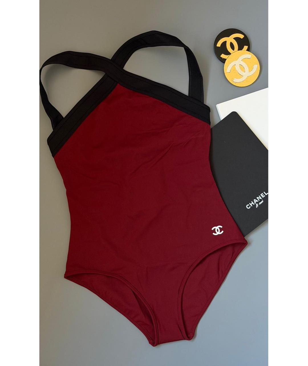 CHANEL Бордовый купальник, фото 3