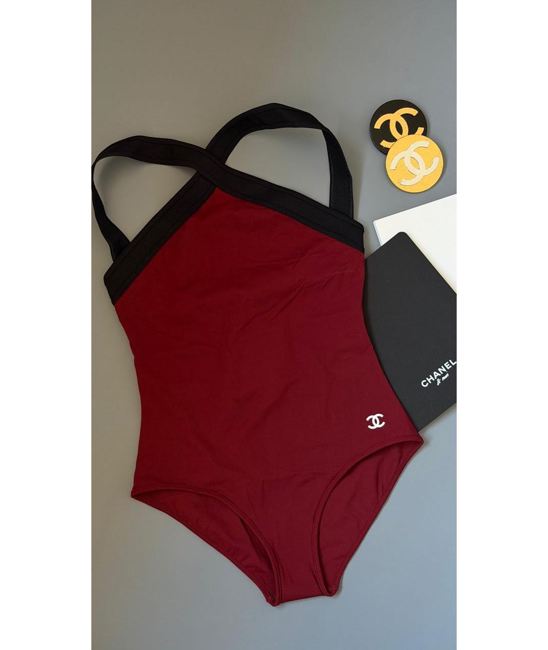 CHANEL Бордовый купальник, фото 2