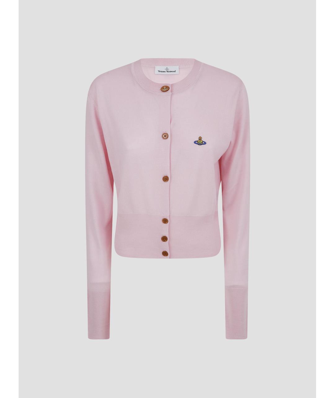 VIVIENNE WESTWOOD Розовый шелковый кардиган, фото 4