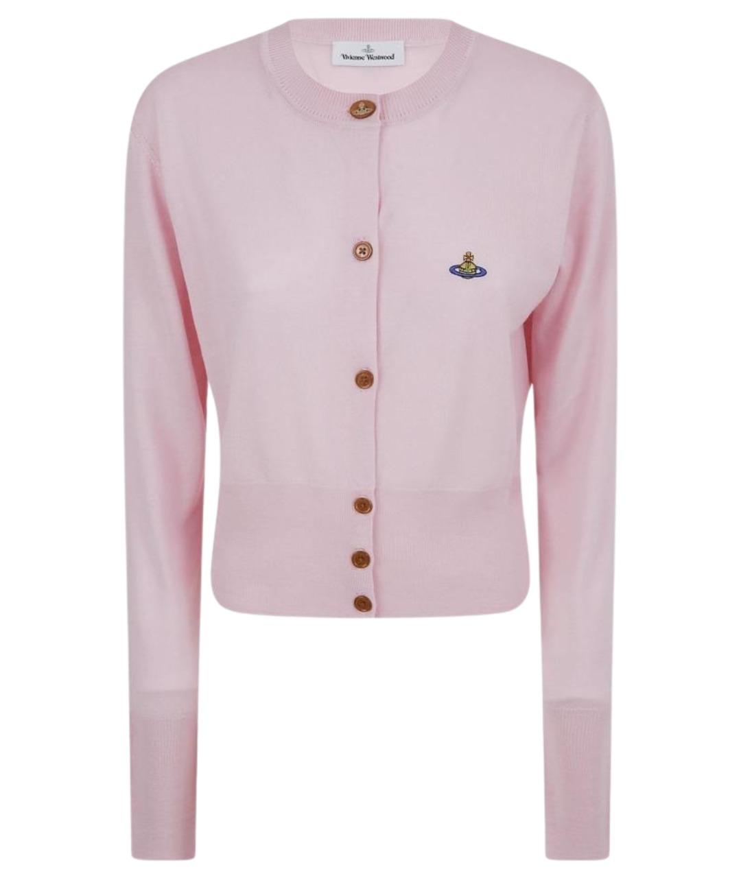 VIVIENNE WESTWOOD Розовый шелковый кардиган, фото 1