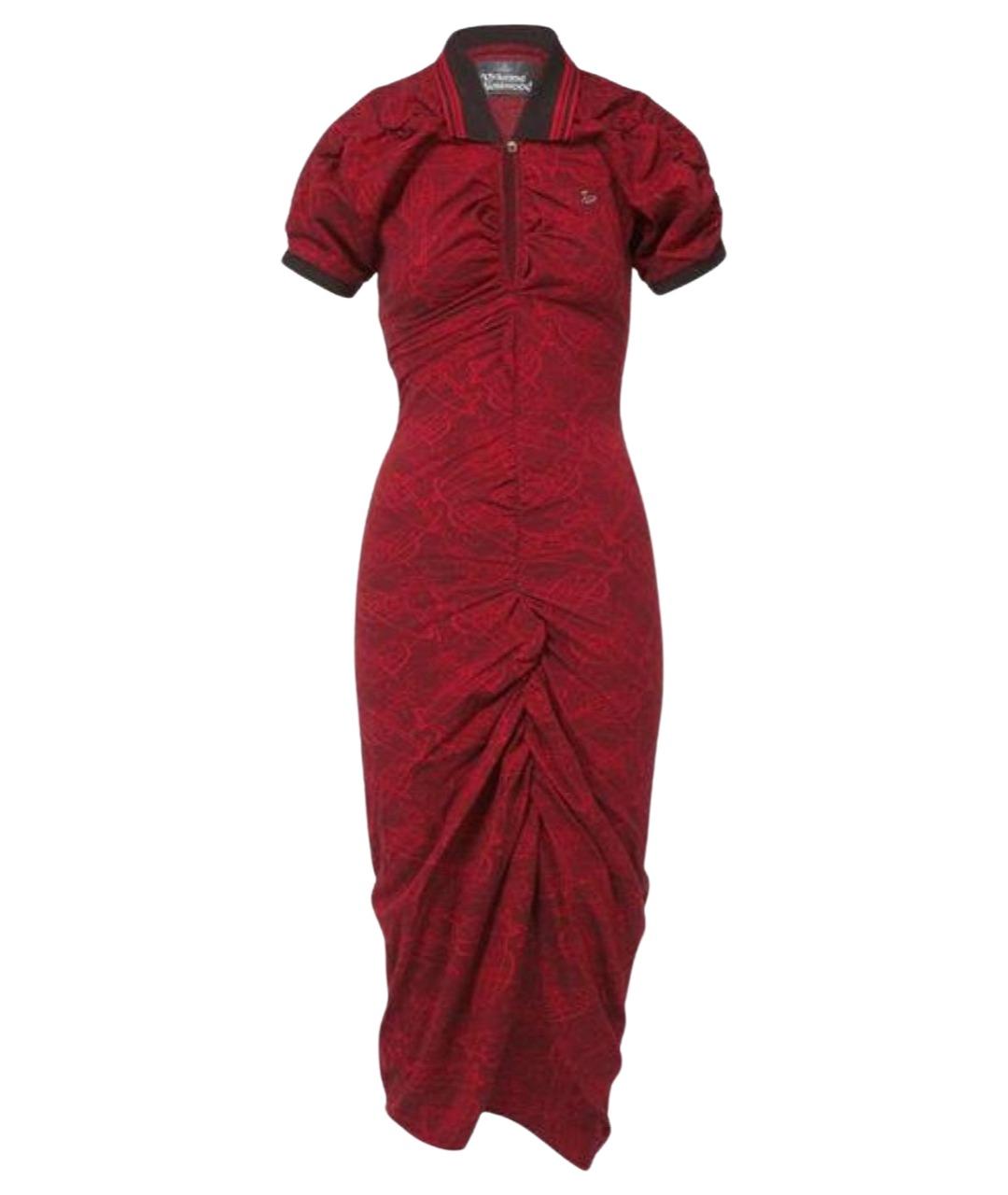 VIVIENNE WESTWOOD Бордовое хлопковое повседневное платье, фото 1