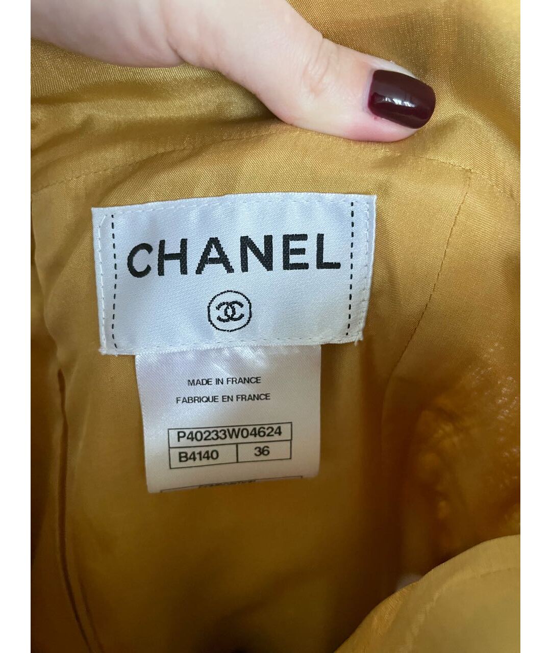 CHANEL PRE-OWNED Желтый твидовый костюм с брюками, фото 6