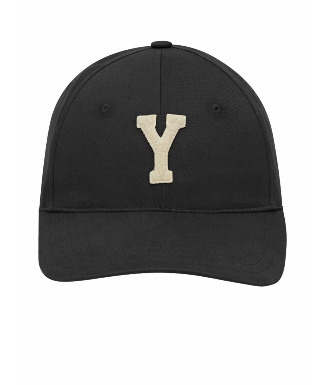 SAINT LAURENT Черная хлопковая кепка, фото 4