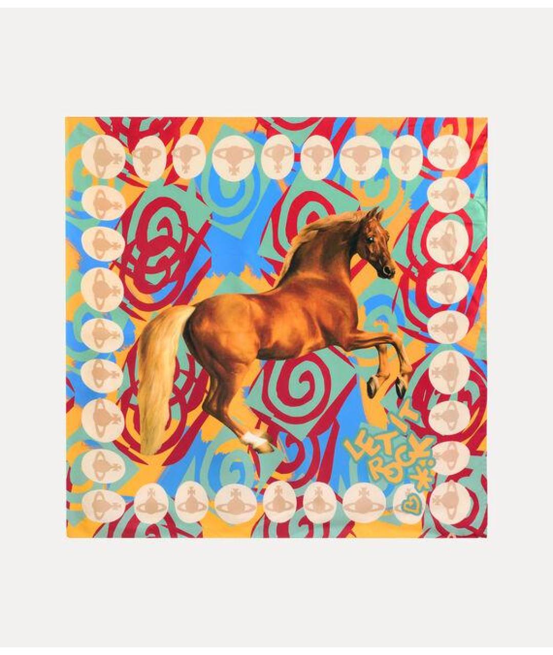 VIVIENNE WESTWOOD Мульти шелковый платок, фото 3