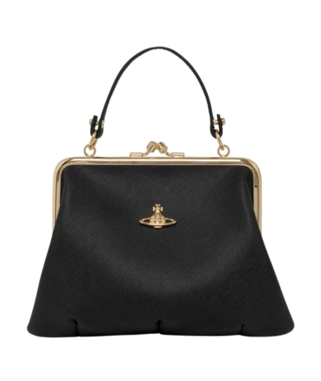 VIVIENNE WESTWOOD Черная сумка с короткими ручками из искусственной кожи, фото 1