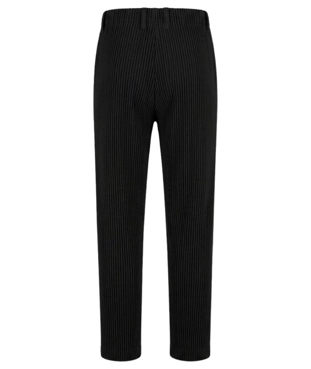 HOMME PLISSE ISSEY MIYAKE Черные классические брюки, фото 2