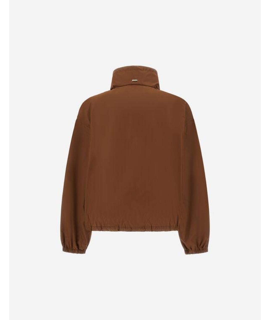 HERNO Коричневая полиэстеровая куртка, фото 2