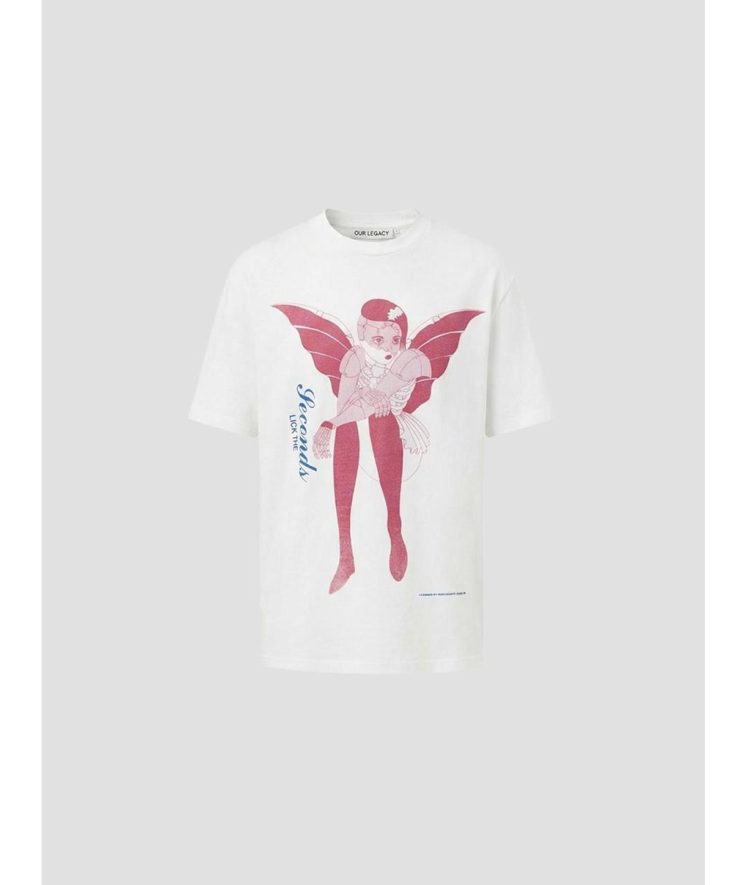 OUR LEGACY Белая хлопковая футболка, фото 4
