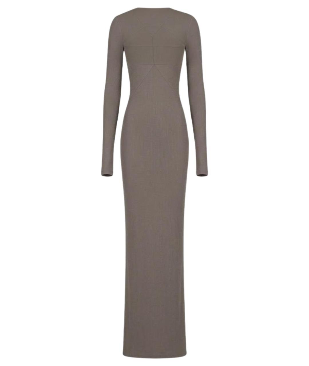 RICK OWENS Серое вискозное повседневное платье, фото 1