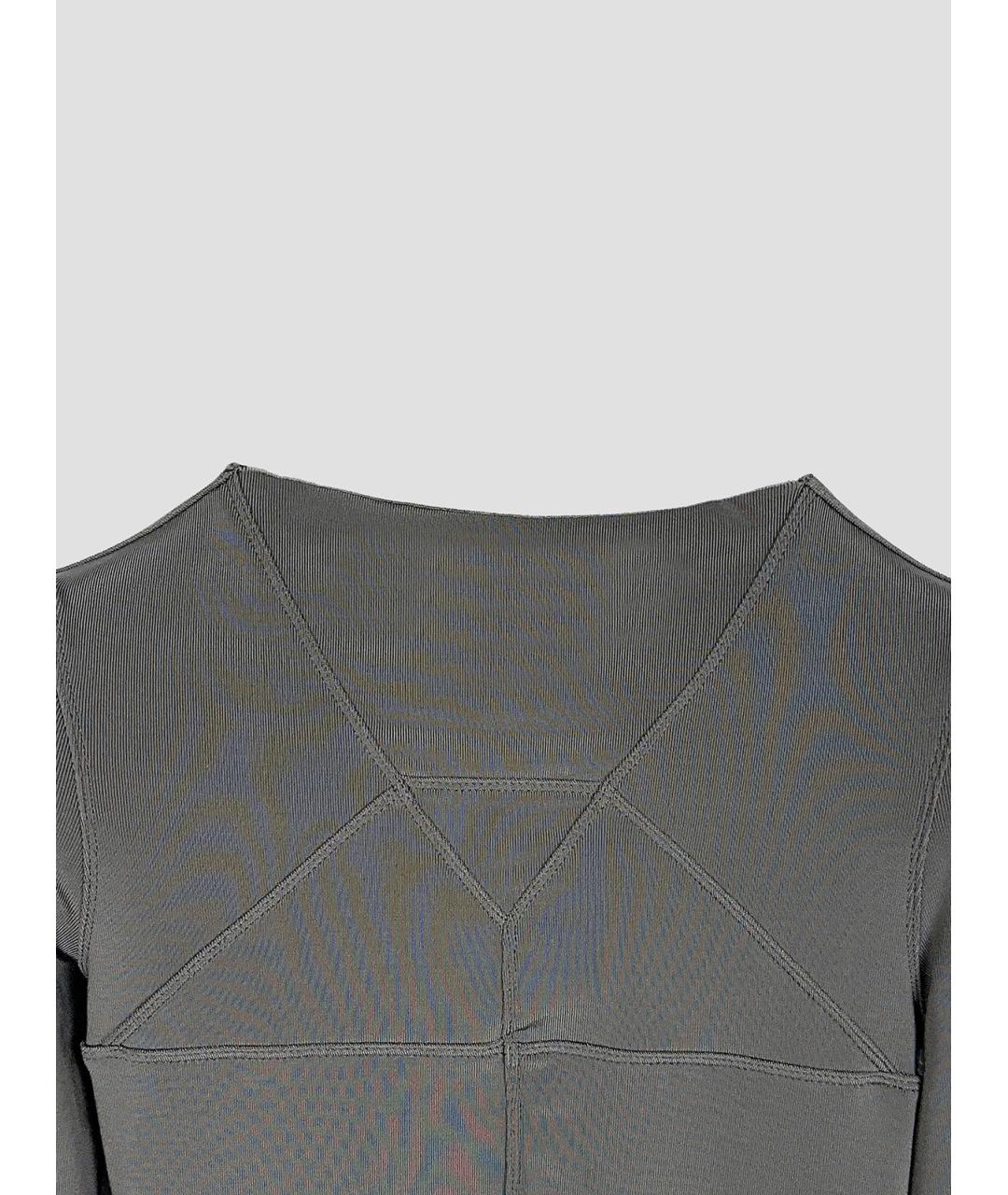 RICK OWENS Серое вискозное повседневное платье, фото 3