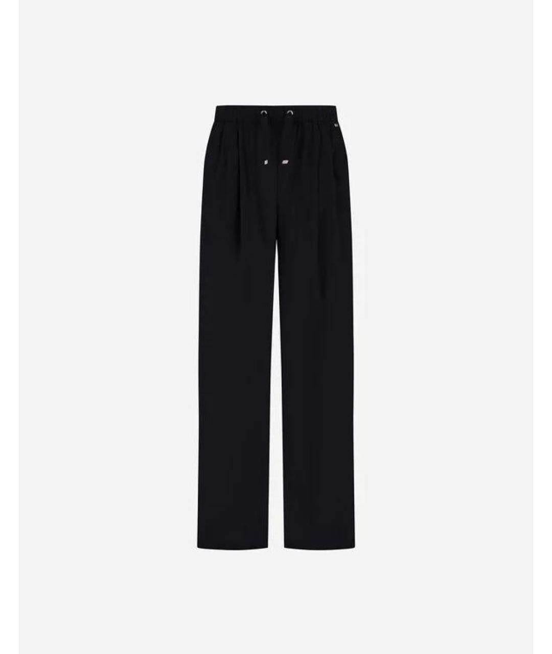 HERNO Черные полиамидовые прямые брюки, фото 3