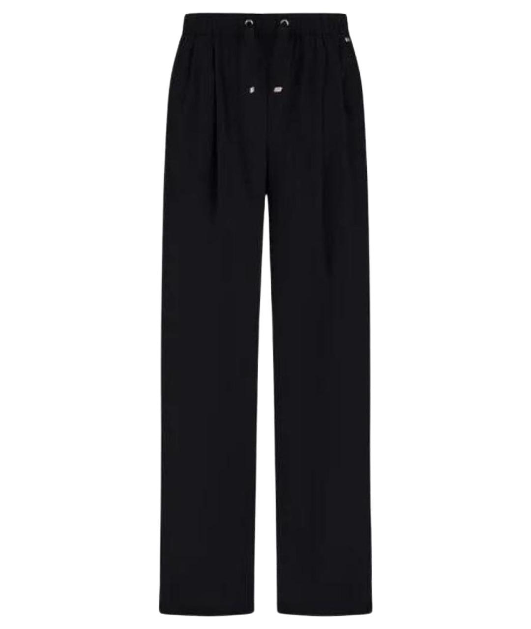 HERNO Черные полиамидовые прямые брюки, фото 1