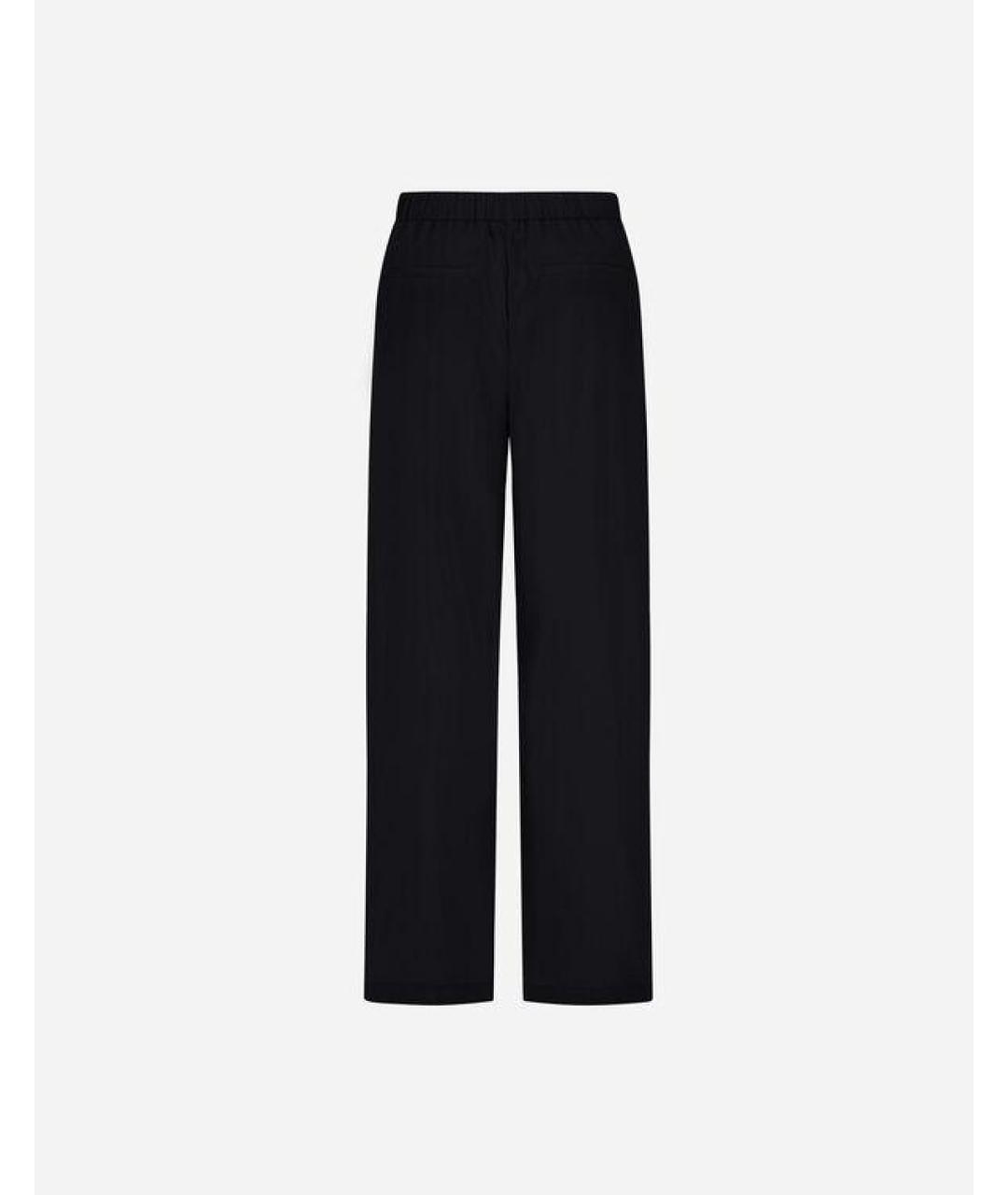 HERNO Черные полиамидовые прямые брюки, фото 2