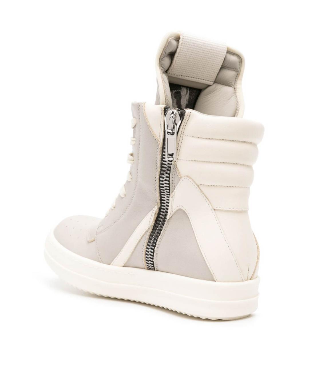 RICK OWENS Белые кожаные кроссовки, фото 3