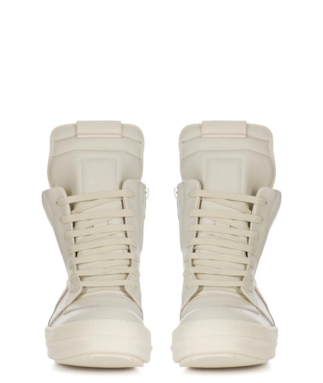 RICK OWENS Белые кожаные кроссовки, фото 2