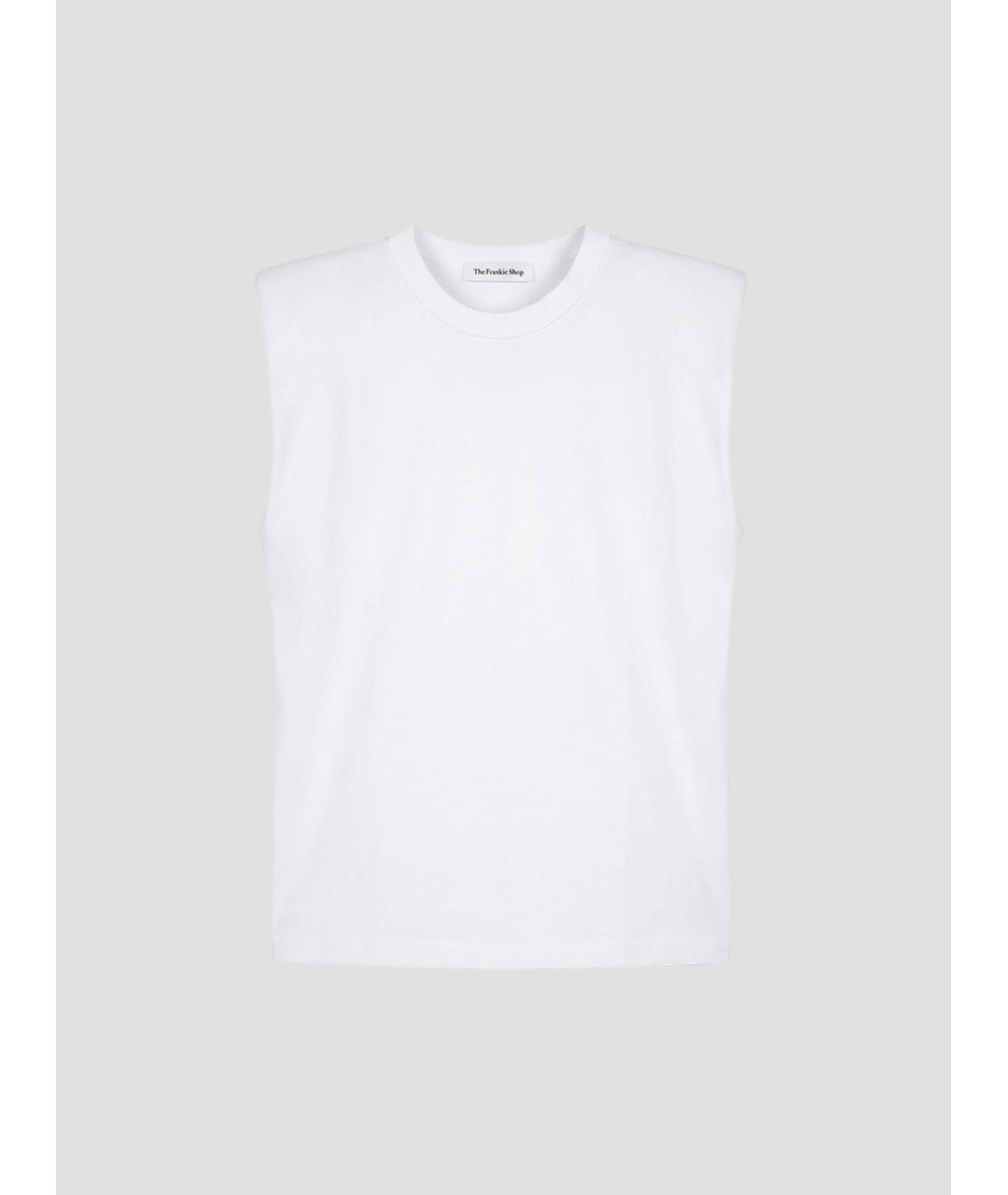 THE FRANKIE SHOP Белая хлопковая майка, фото 4