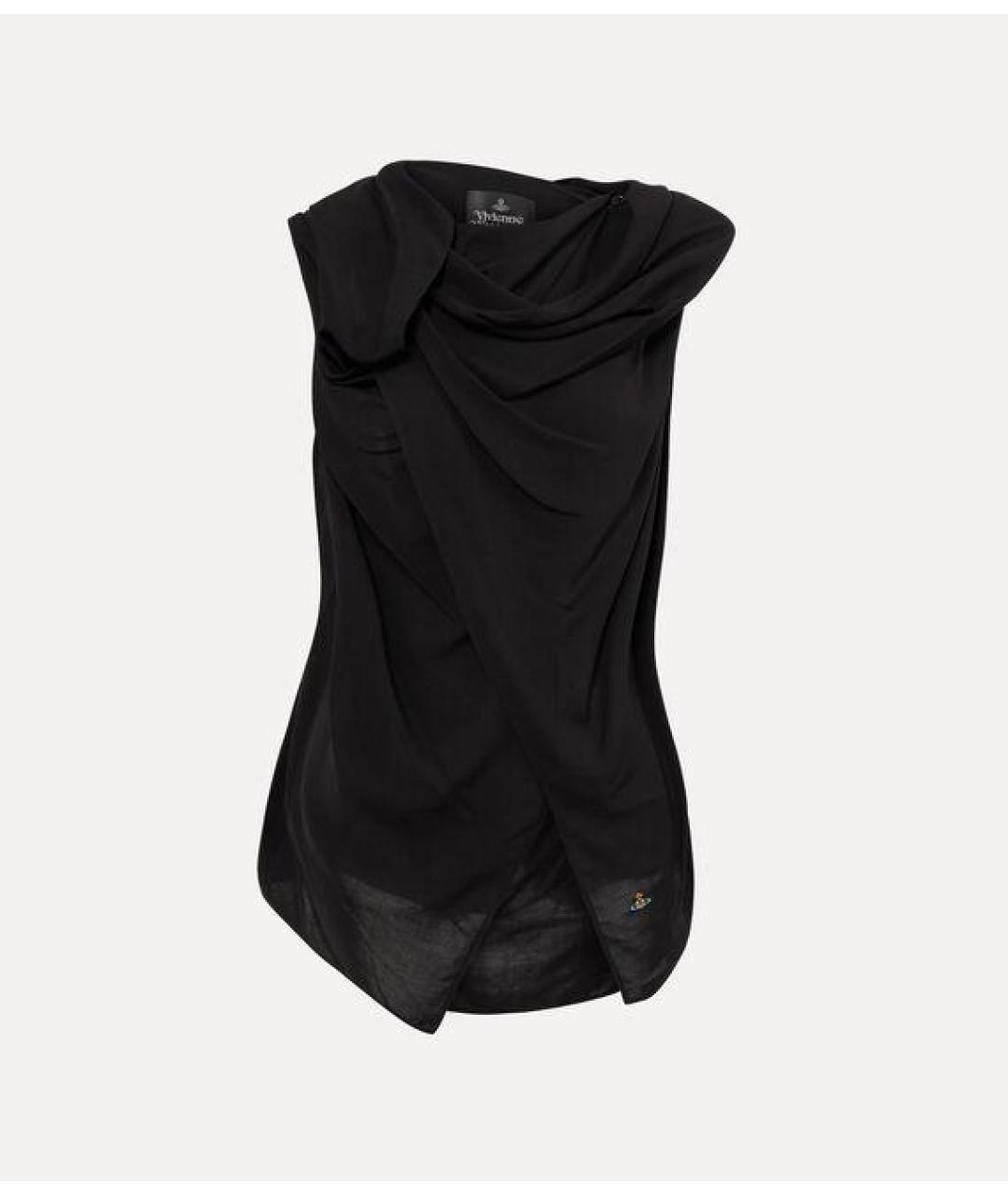 VIVIENNE WESTWOOD Черная вискозная блузы, фото 3