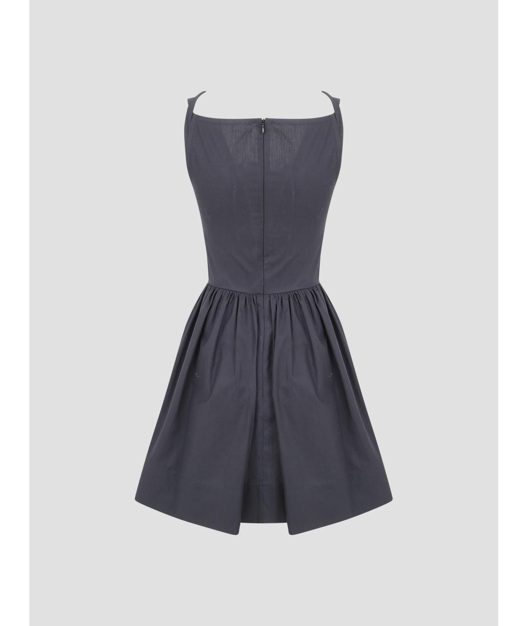 VIVIENNE WESTWOOD Черное хлопковое повседневное платье, фото 2