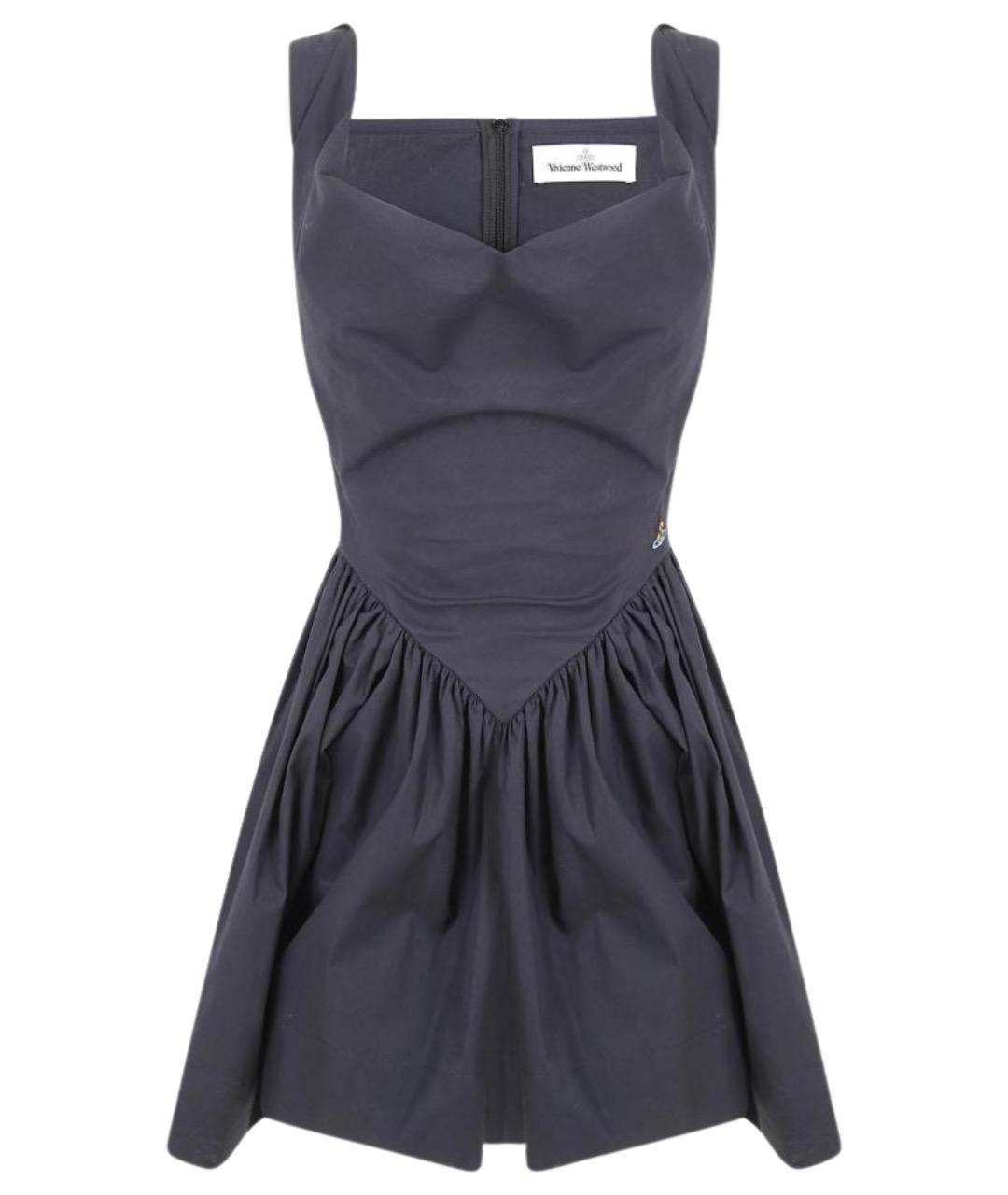 VIVIENNE WESTWOOD Черное хлопковое повседневное платье, фото 1