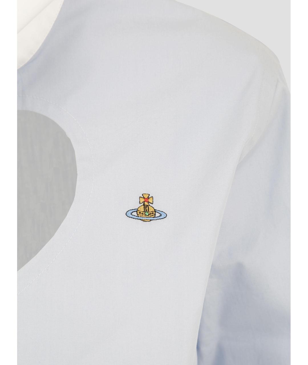 VIVIENNE WESTWOOD Синяя хлопковая рубашка, фото 3