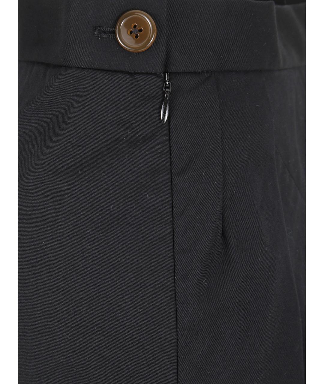 VIVIENNE WESTWOOD Черная хлопковая юбка мини, фото 3