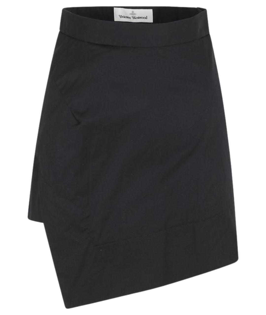 VIVIENNE WESTWOOD Черная хлопковая юбка мини, фото 1