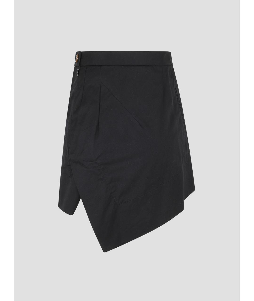 VIVIENNE WESTWOOD Черная хлопковая юбка мини, фото 2