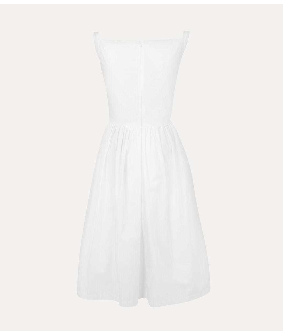 VIVIENNE WESTWOOD Белое хлопковое повседневное платье, фото 2