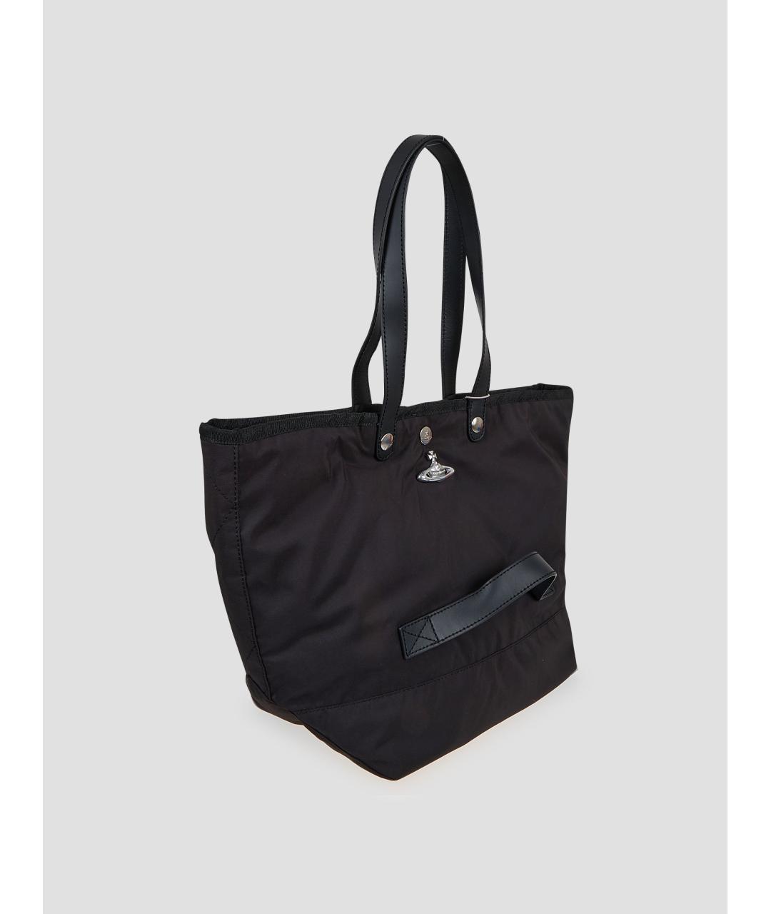 VIVIENNE WESTWOOD Черная синтетическая сумка тоут, фото 3